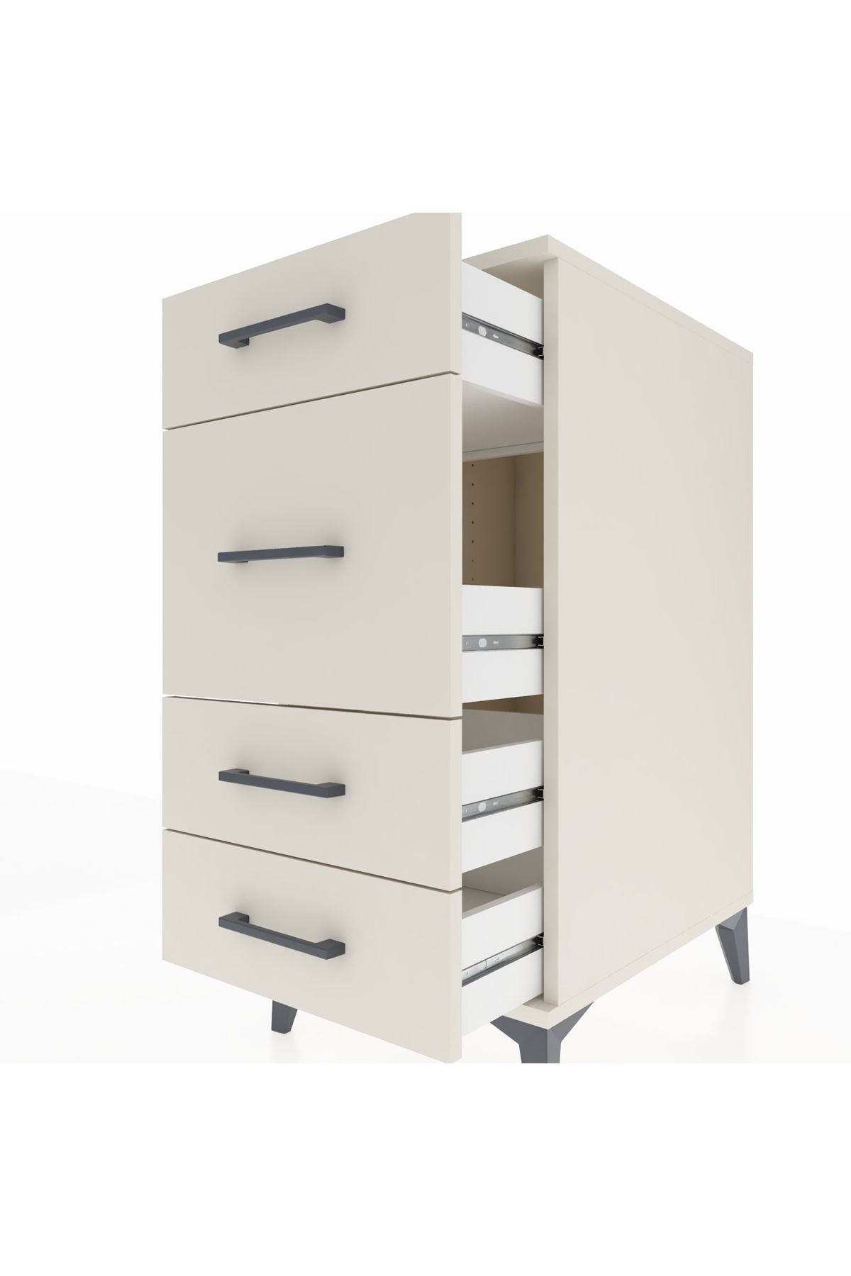 Kronos Komodin 4 Çekmeceli 44x59x96 Aytaşı-Aytaşı