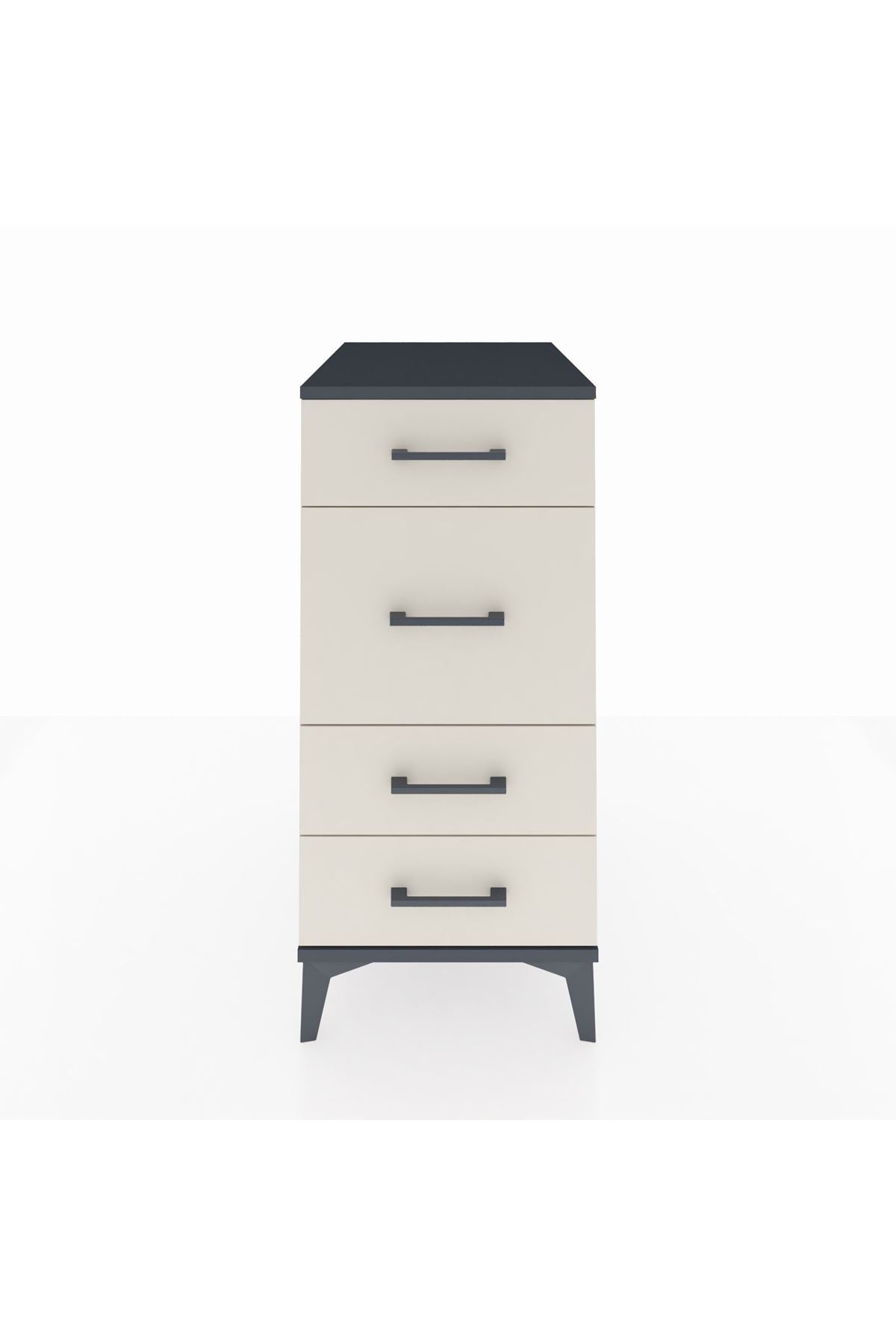 Kronos Komodin 4 Çekmeceli 44x59x96 Antrasit-Aytaşı