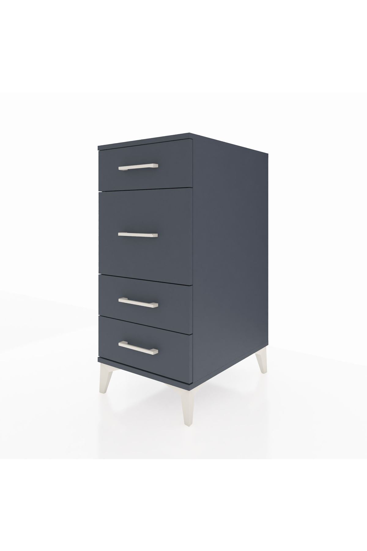 Kronos Komodin 4 Çekmeceli 44x59x96 Antrasit-Antrasit