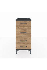 Kronos Komodin 4 Çekmeceli 44x59x96 Antrasit-Çam