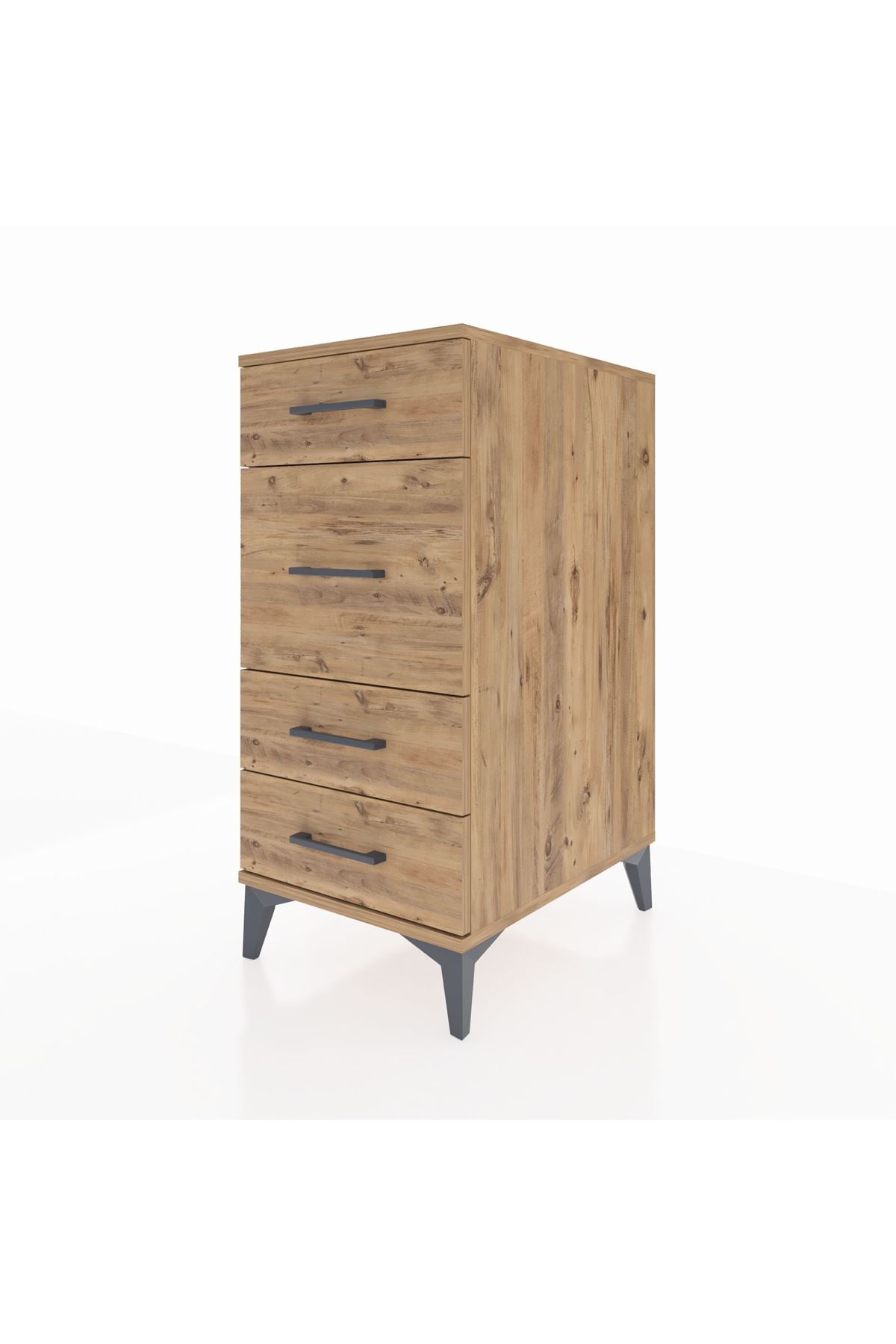 Kronos Komodin 4 Çekmeceli 44x59x96 Çam-Çam