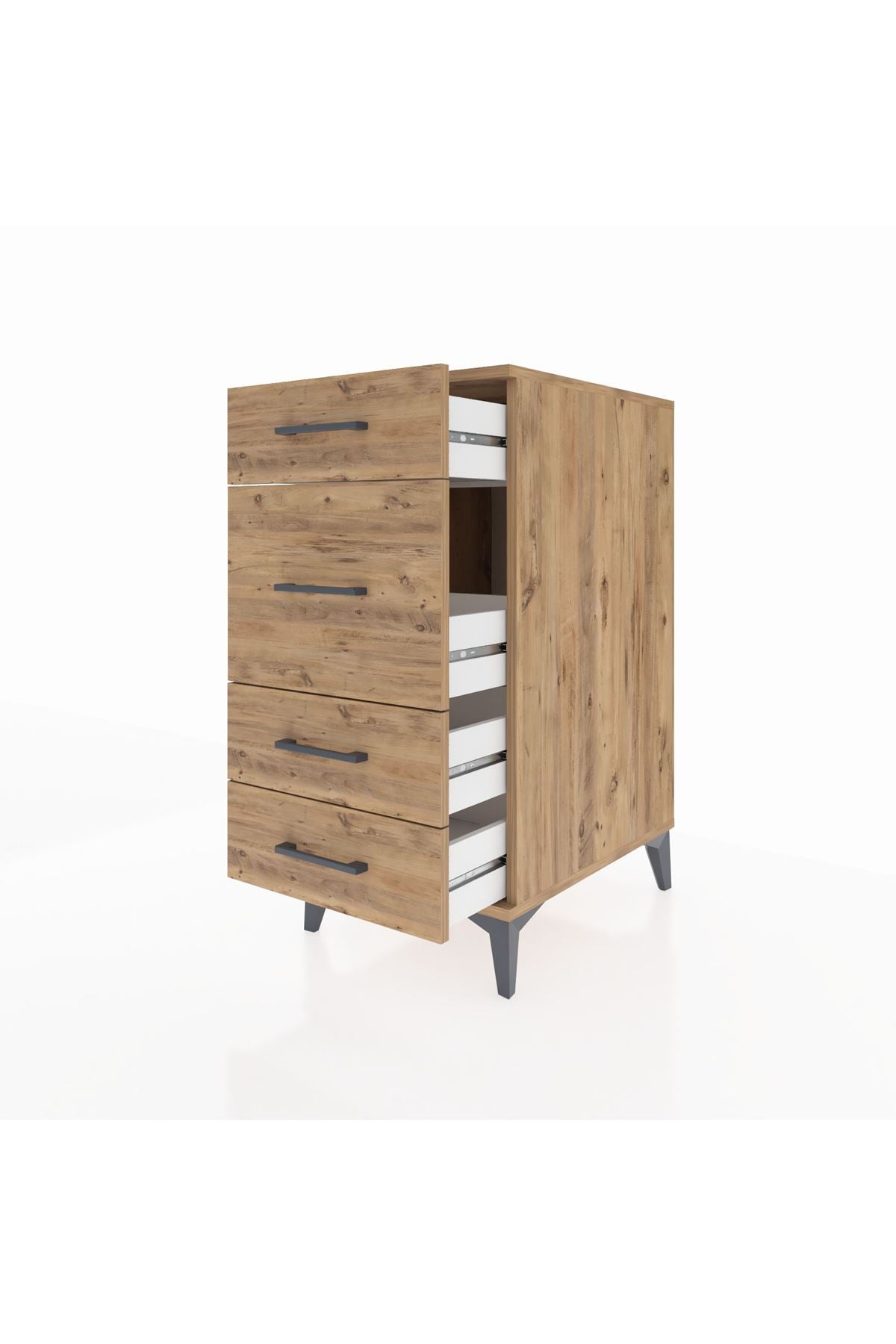 Kronos Komodin 4 Çekmeceli 44x59x96 Çam-Çam