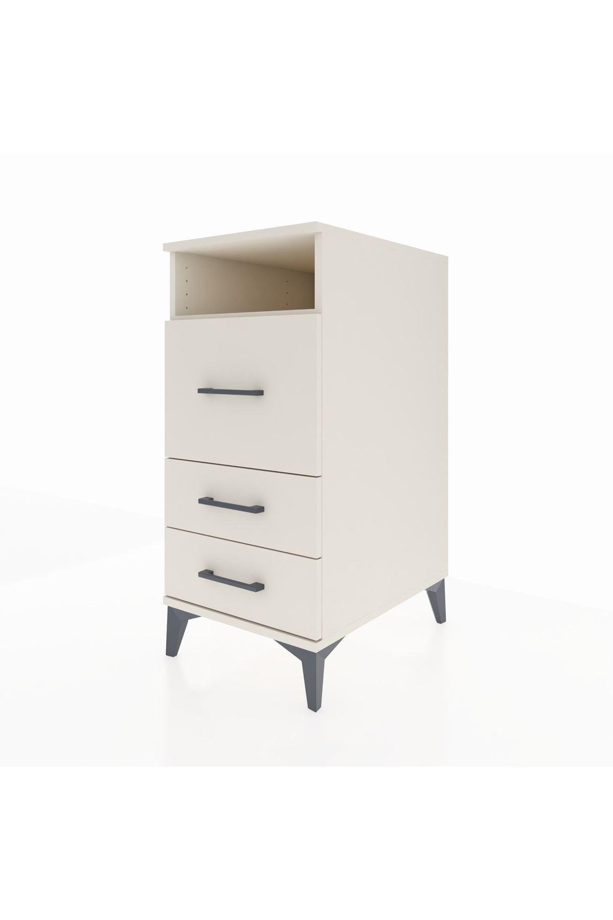 Kronos Komodin Tek Raflı 3 Çekmeceli 44x59x96 Aytaşı-Aytaşı
