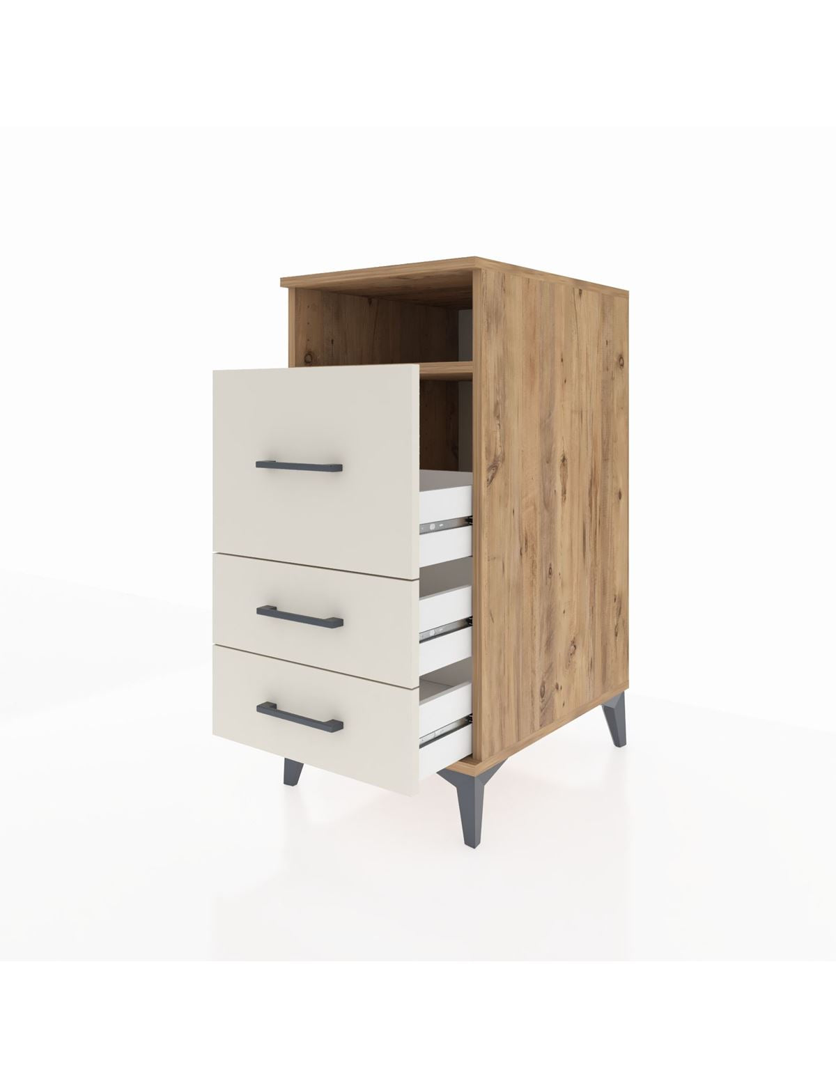 Kronos Komodin Tek Raflı 3 Çekmeceli 44x59x96 - S75M016V7C