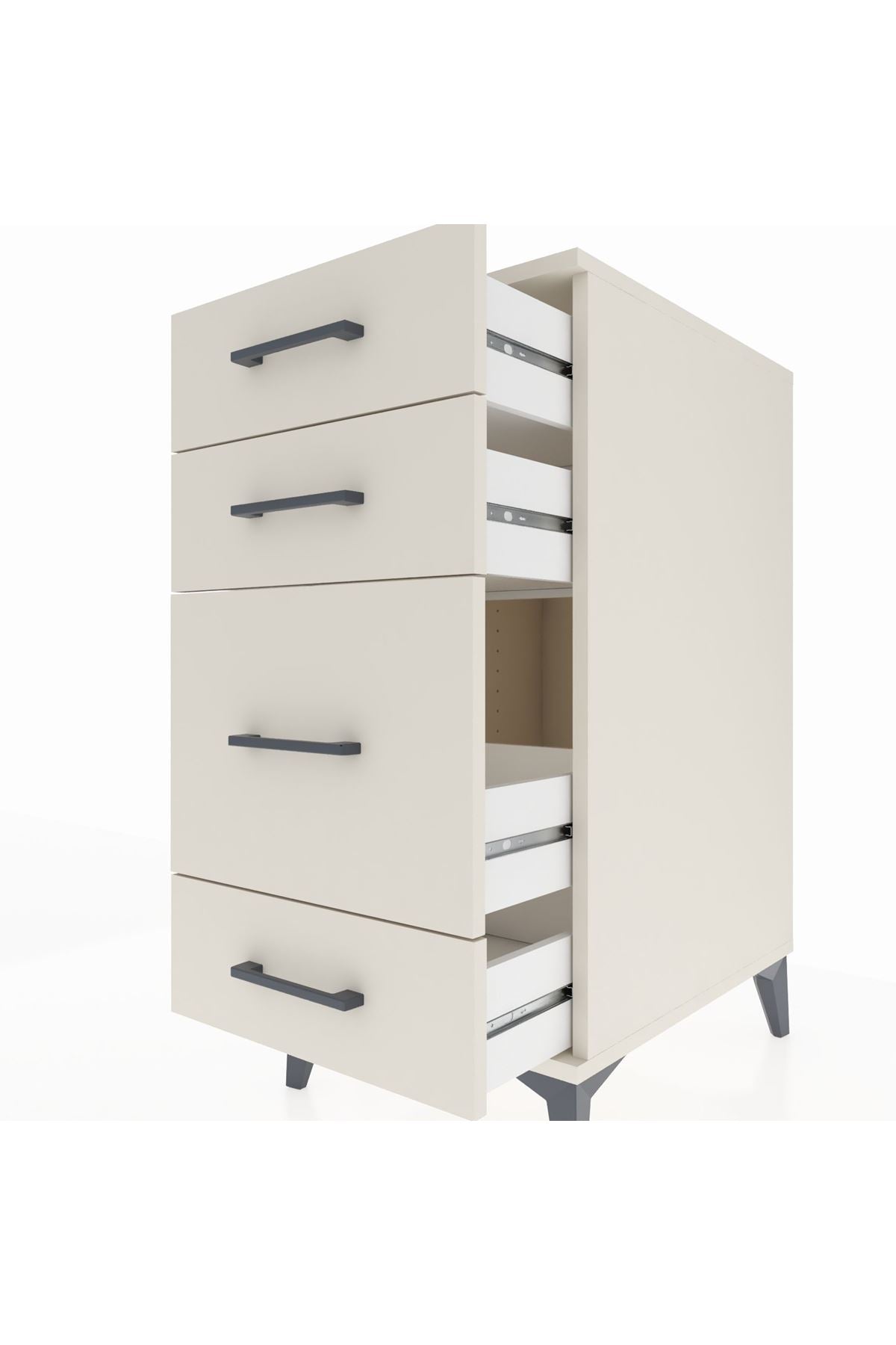 Kronos Komodin 4 Çekmeceli 44x59x96 Aytaşı-Aytaşı