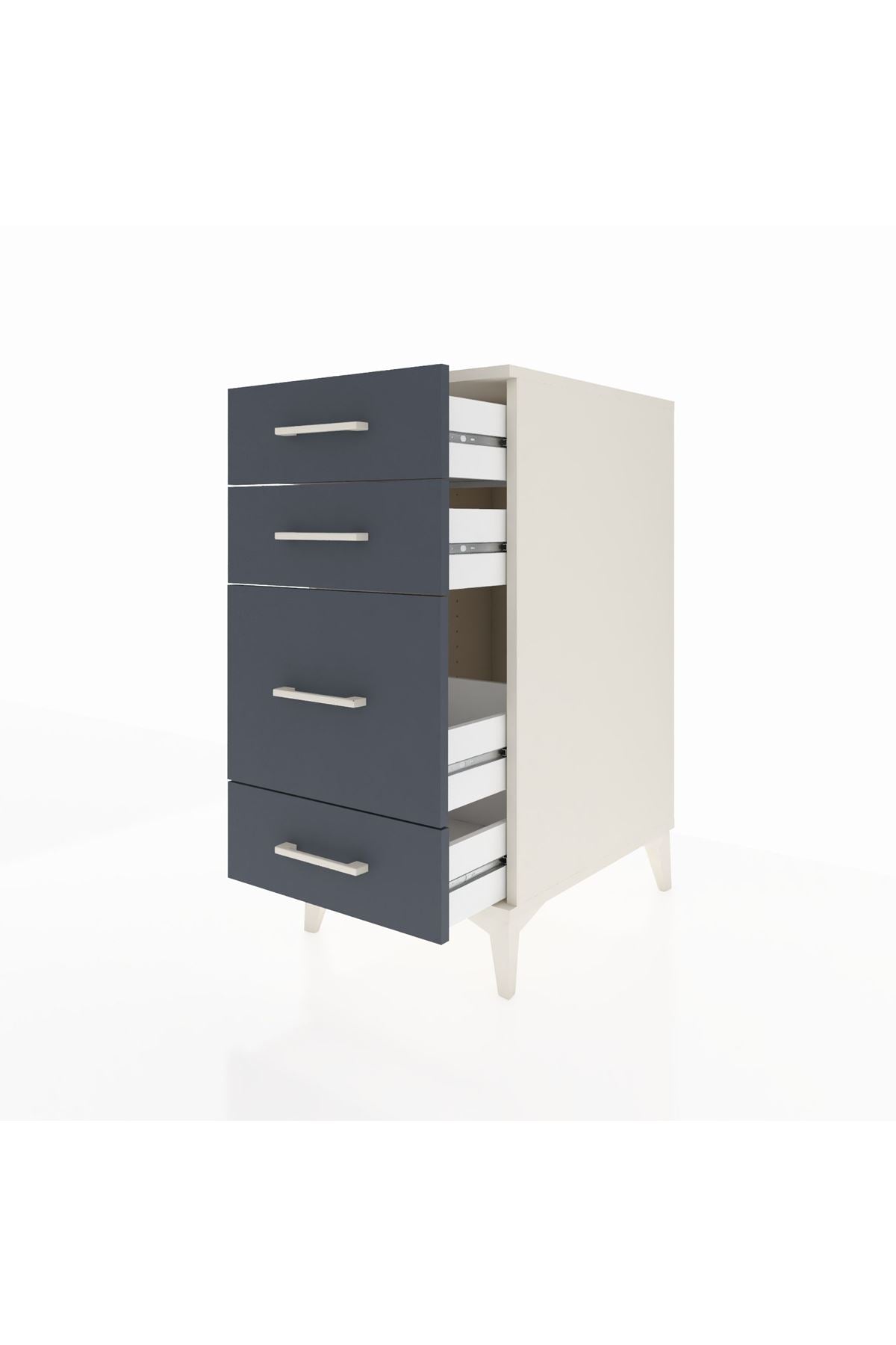Kronos Komodin 4 Çekmeceli 44x59x96 Aytaşı-Antrasit