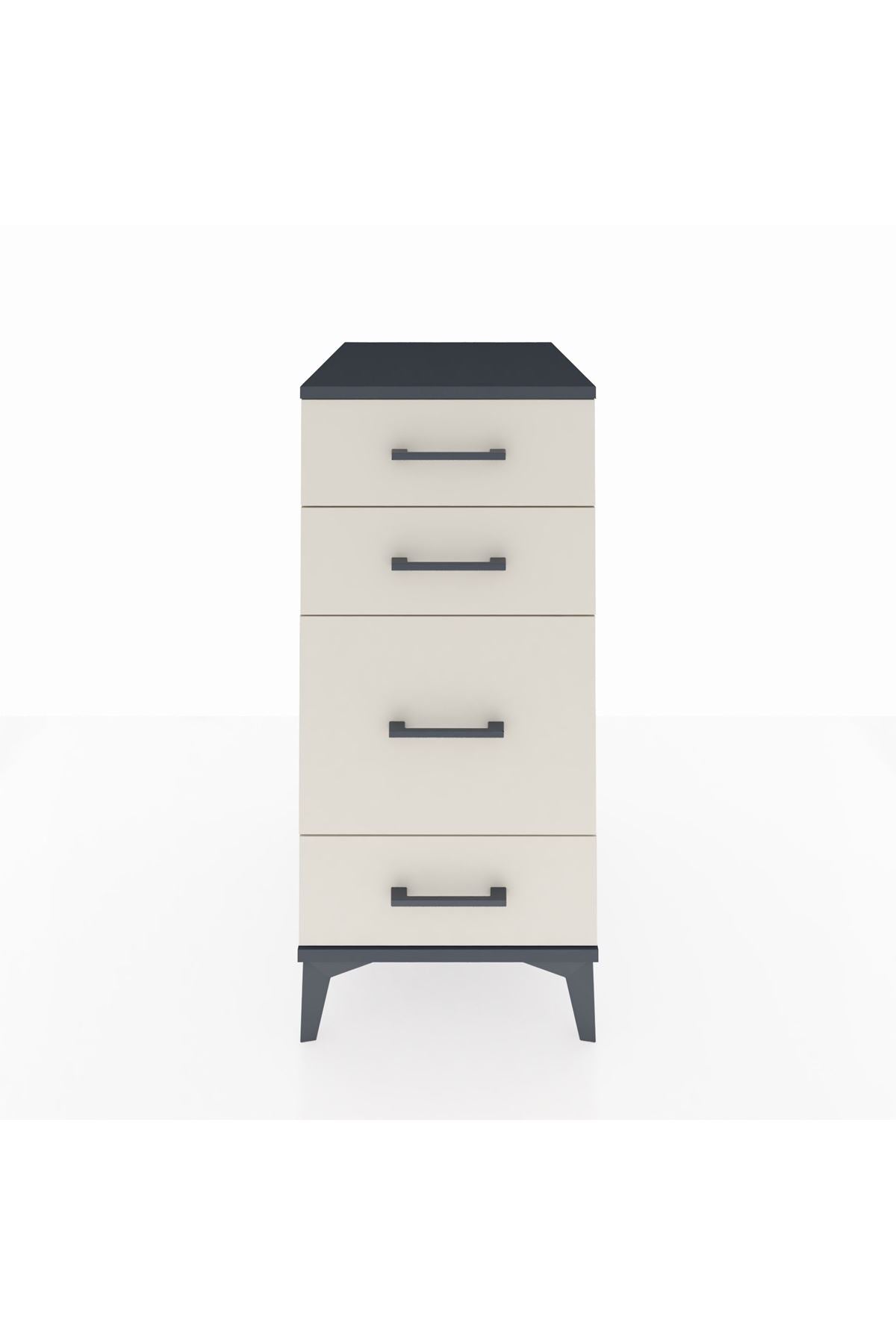 Kronos Komodin 4 Çekmeceli 44x59x96 Antrasit-Aytaşı
