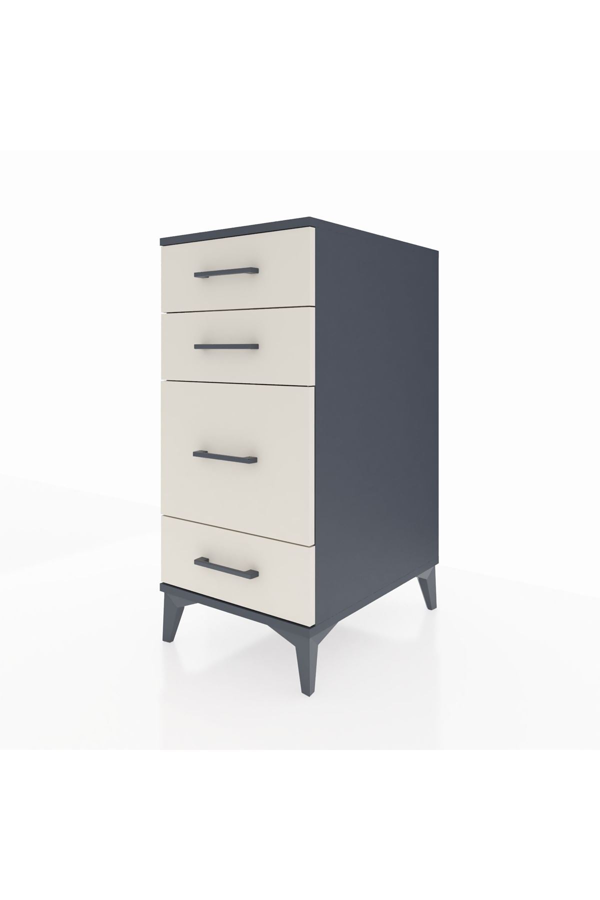 Kronos Komodin 4 Çekmeceli 44x59x96 Antrasit-Aytaşı