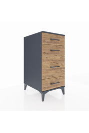 Kronos Komodin 4 Çekmeceli 44x59x96 Antrasit-Çam