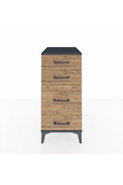 Kronos Komodin 4 Çekmeceli 44x59x96 Antrasit-Çam