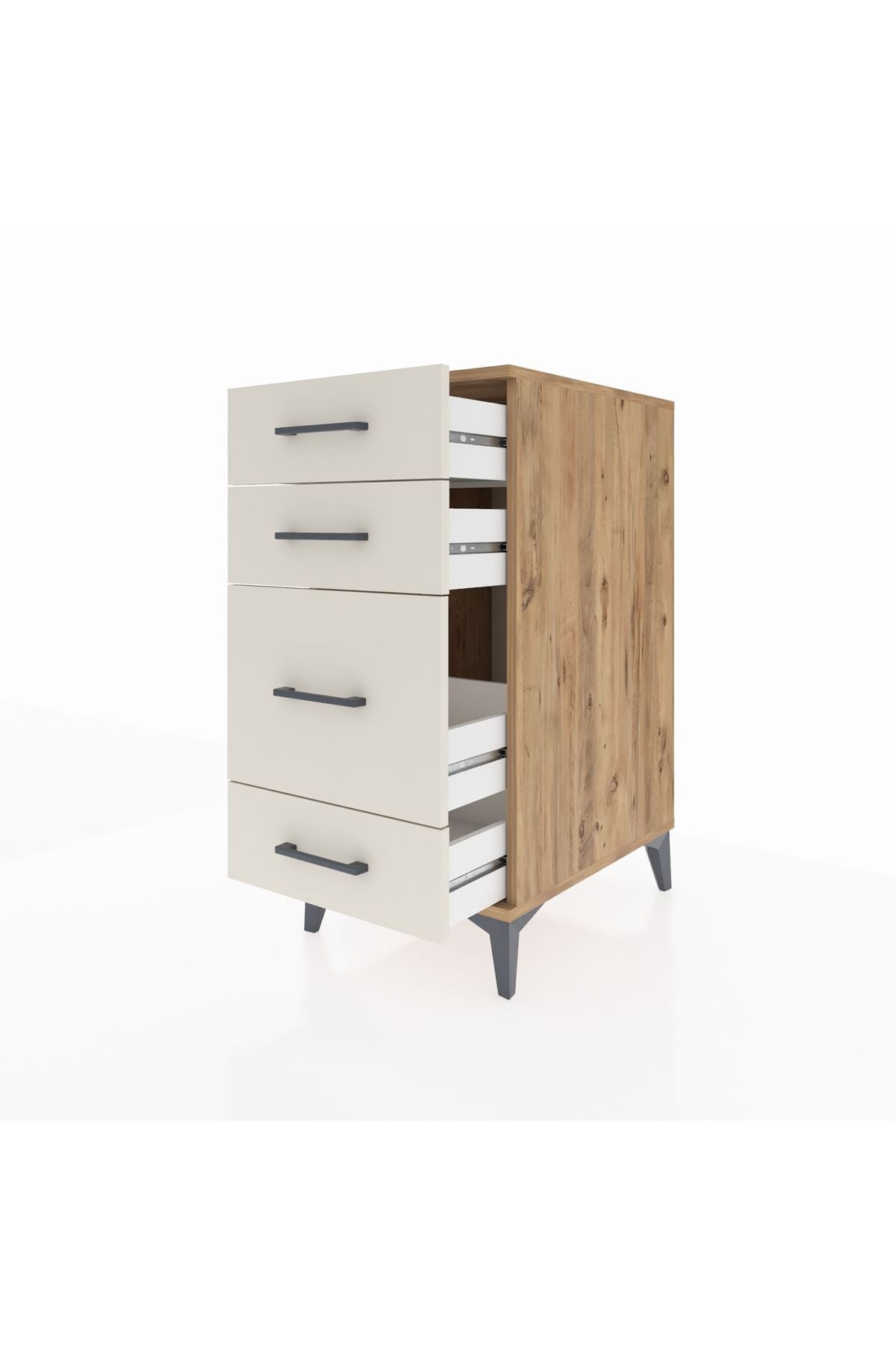 Kronos Komodin 4 Çekmeceli 44x59x96 Çam-Aytaşı