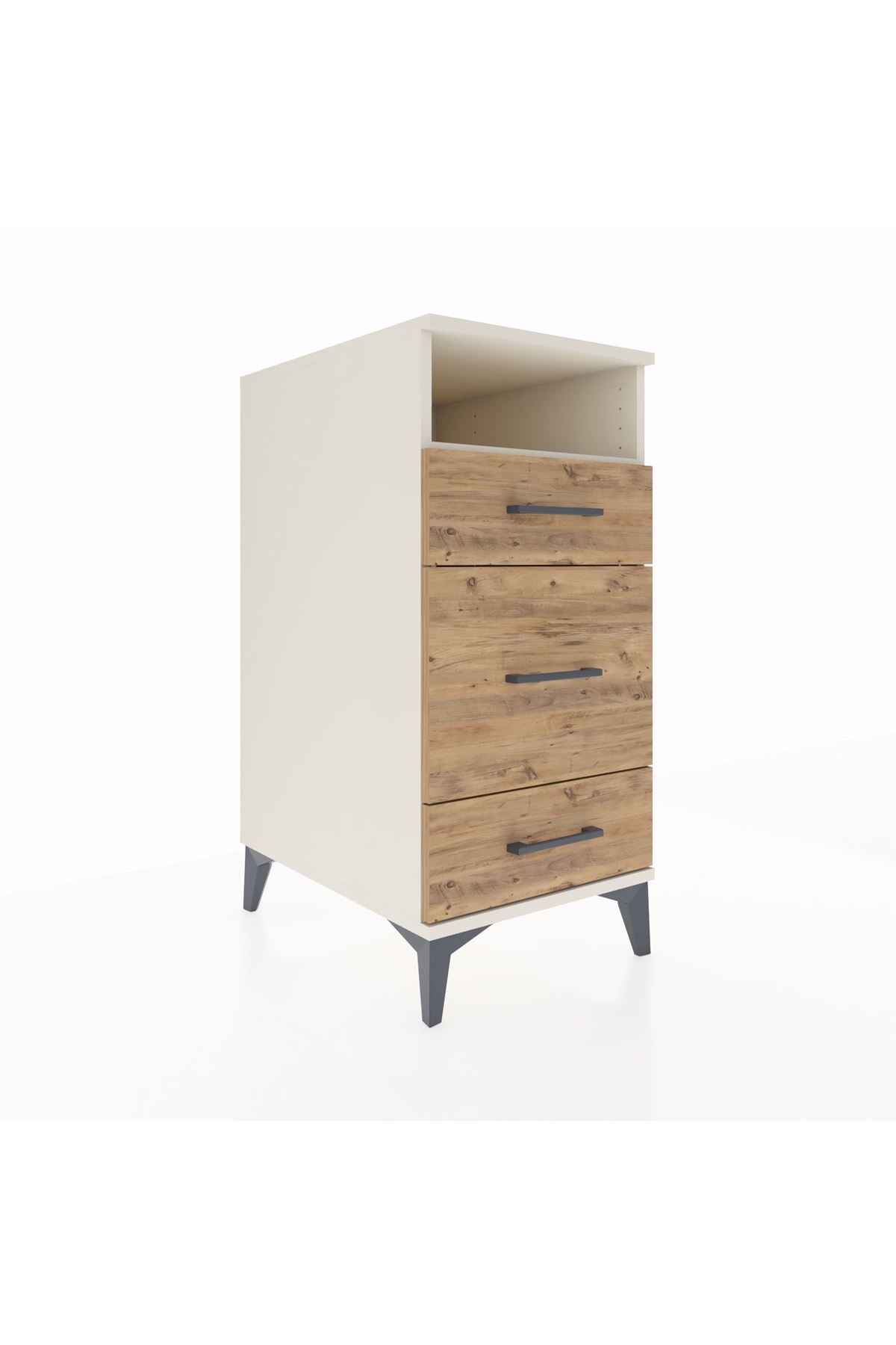 Kronos Komodin Tek Raflı 3 Çekmeceli 44x59x96 Aytaşı-Çam