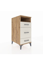 Kronos Komodin Tek Raflı 3 Çekmeceli 44x59x96 Çam-Aytaşı