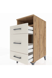 Kronos Komodin Tek Raflı 3 Çekmeceli 44x59x96 Çam-Aytaşı
