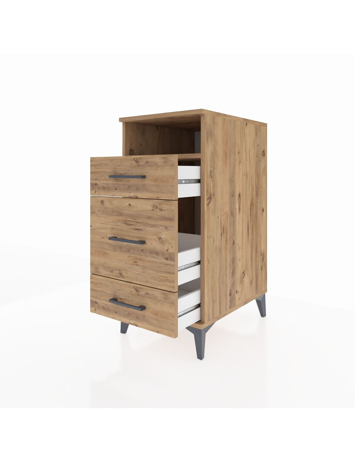 Kronos Komodin Tek Raflı 3 Çekmeceli 44x59x96 - S75M018V9C