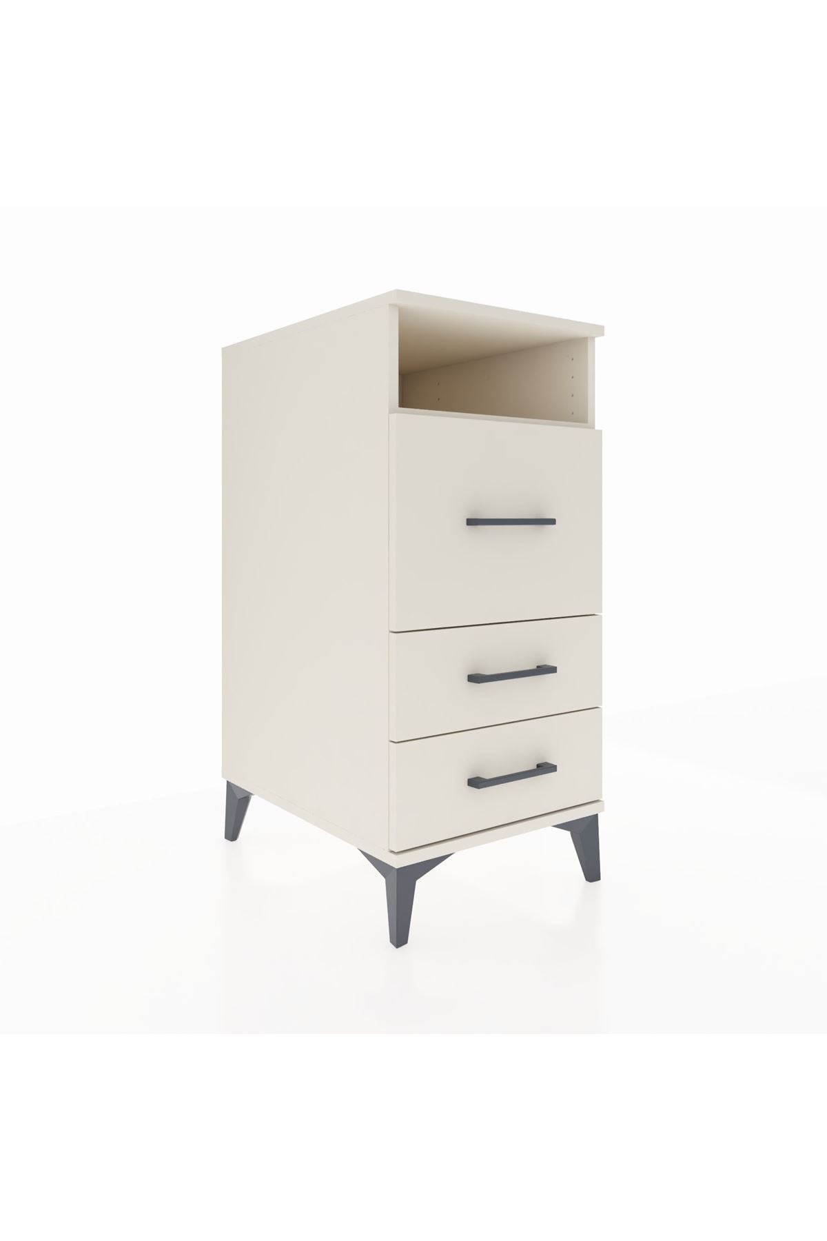 Kronos Komodin Tek Raflı 3 Çekmeceli 44x59x96 Aytaşı-Aytaşı