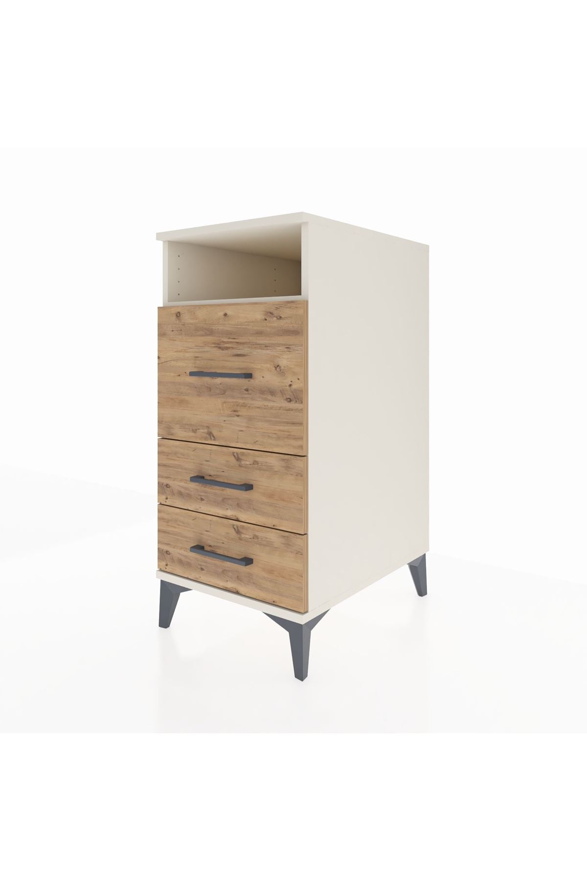 Kronos Komodin Tek Raflı 3 Çekmeceli 44x59x96 Aytaşı-Çam