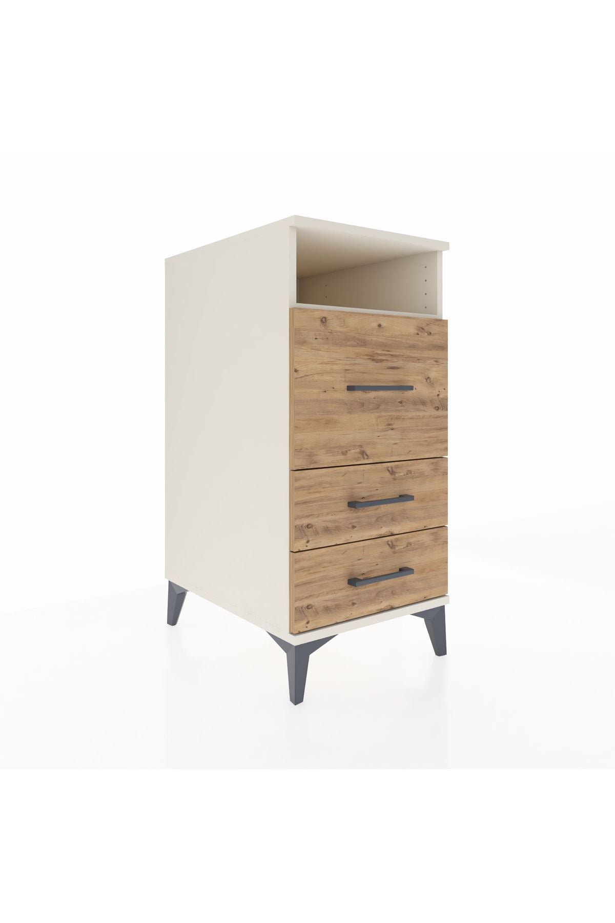 Kronos Komodin Tek Raflı 3 Çekmeceli 44x59x96 Aytaşı-Çam