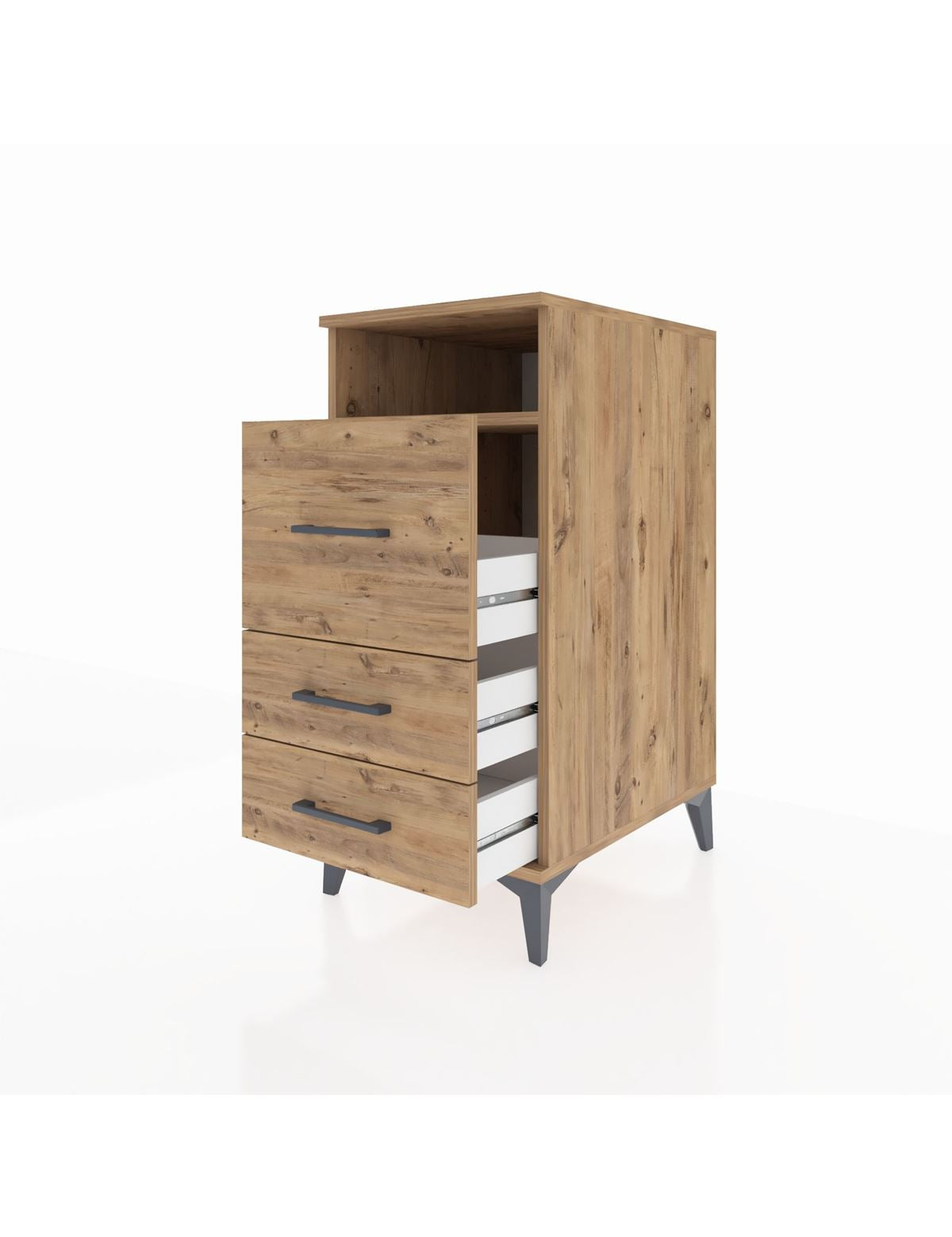 Kronos Komodin Tek Raflı 3 Çekmeceli 44x59x96 - S75M019V9C