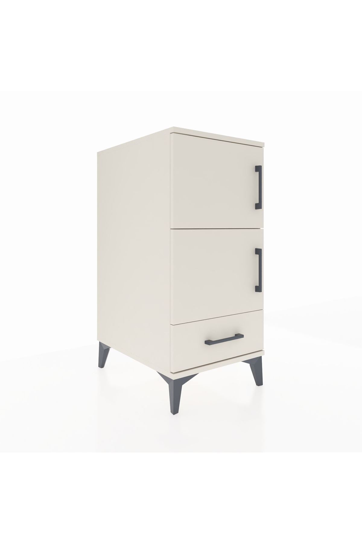 Kronos Komodin 4 Raflı Tek Çekmeceli Tek Kapaklı 44x59x96 Aytaşı-Aytaşı