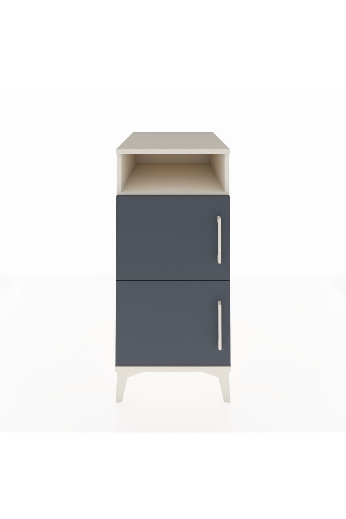 Kronos Komodin 2 Raflı 2 Kapaklı 44x59x96 Aytaşı-Antrasit