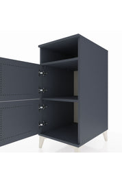 Kronos Komodin 2 Raflı 2 Kapaklı 44x59x96 Antrasit-Antrasit