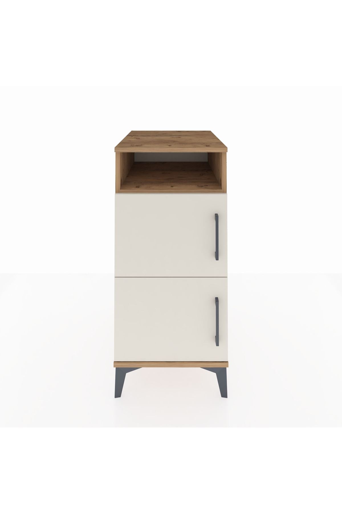 Kronos Komodin 2 Raflı 2 Kapaklı 44x59x96 Çam-Aytaşı