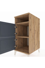 Kronos Komodin 2 Raflı 2 Kapaklı 44x59x96 Çam-Antrasit