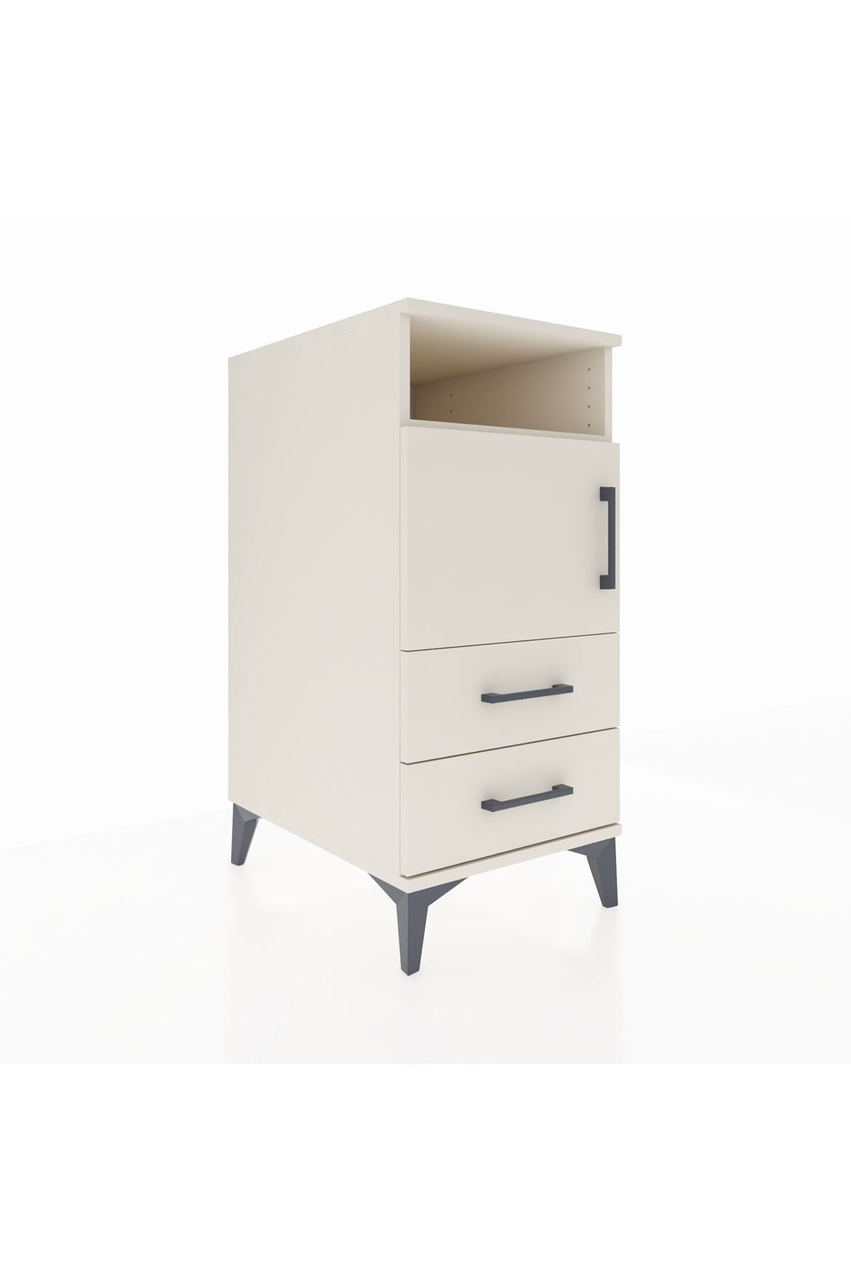 Kronos Komodin 2 Raflı 2 Çekmeceli Tek Kapaklı 44x59x96 Aytaşı-Aytaşı