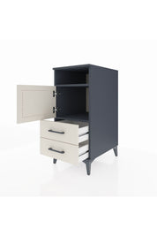 Kronos Komodin 2 Raflı 2 Çekmeceli Tek Kapaklı 44x59x96 Antrasit-Aytaşı