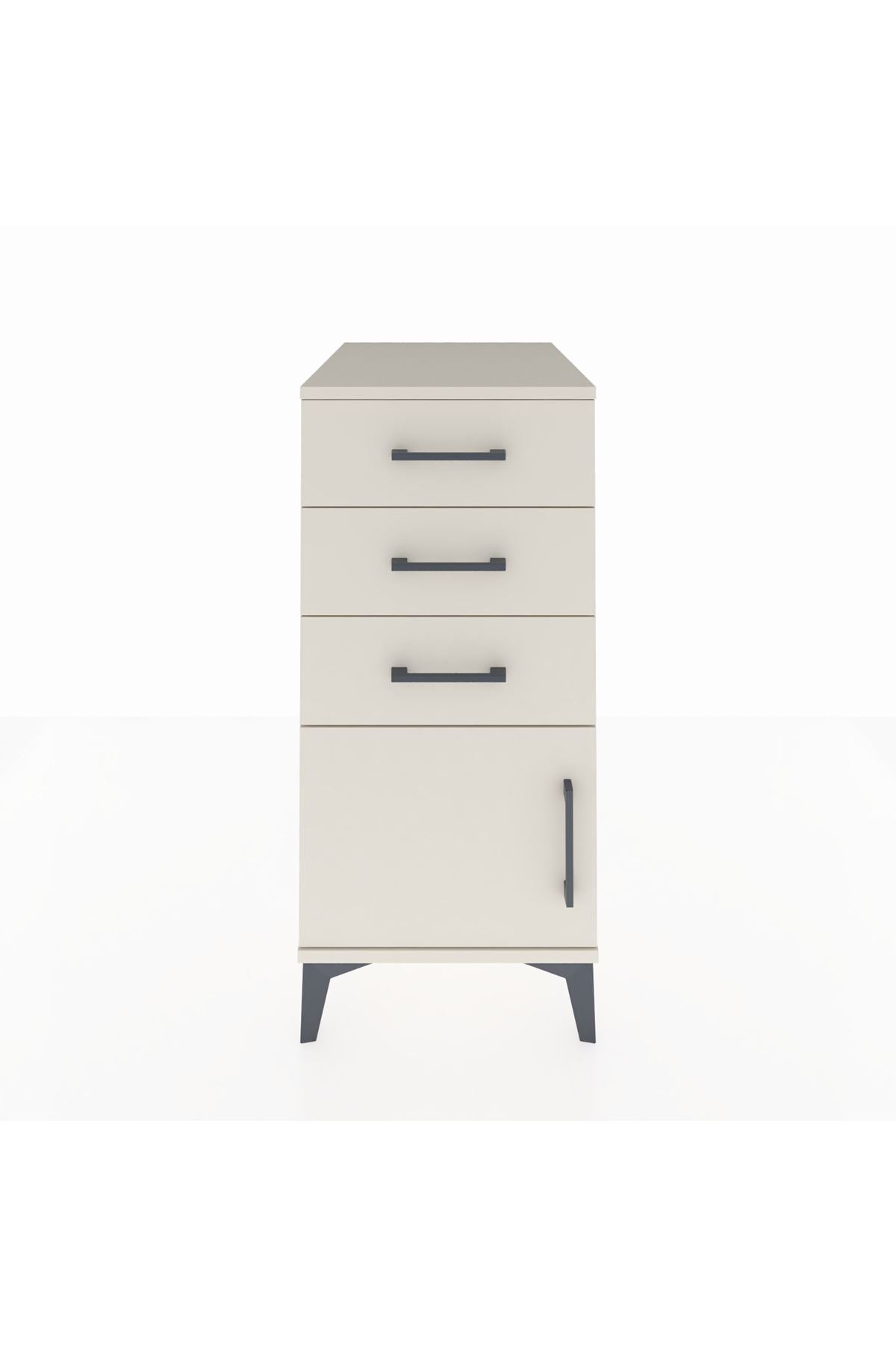 Kronos Komodin 3 Çekmeceli Tek Kapaklı 44x59x96 Aytaşı-Aytaşı