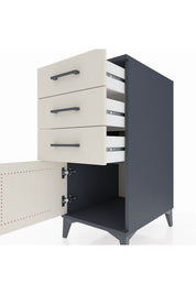 Kronos Komodin 3 Çekmeceli Tek Kapaklı 44x59x96 Antrasit-Aytaşı