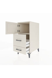 Kronos Komodin Tek Raflı 2 Çekmeceli Tek Kapaklı 44x59x96 Aytaşı-Aytaşı