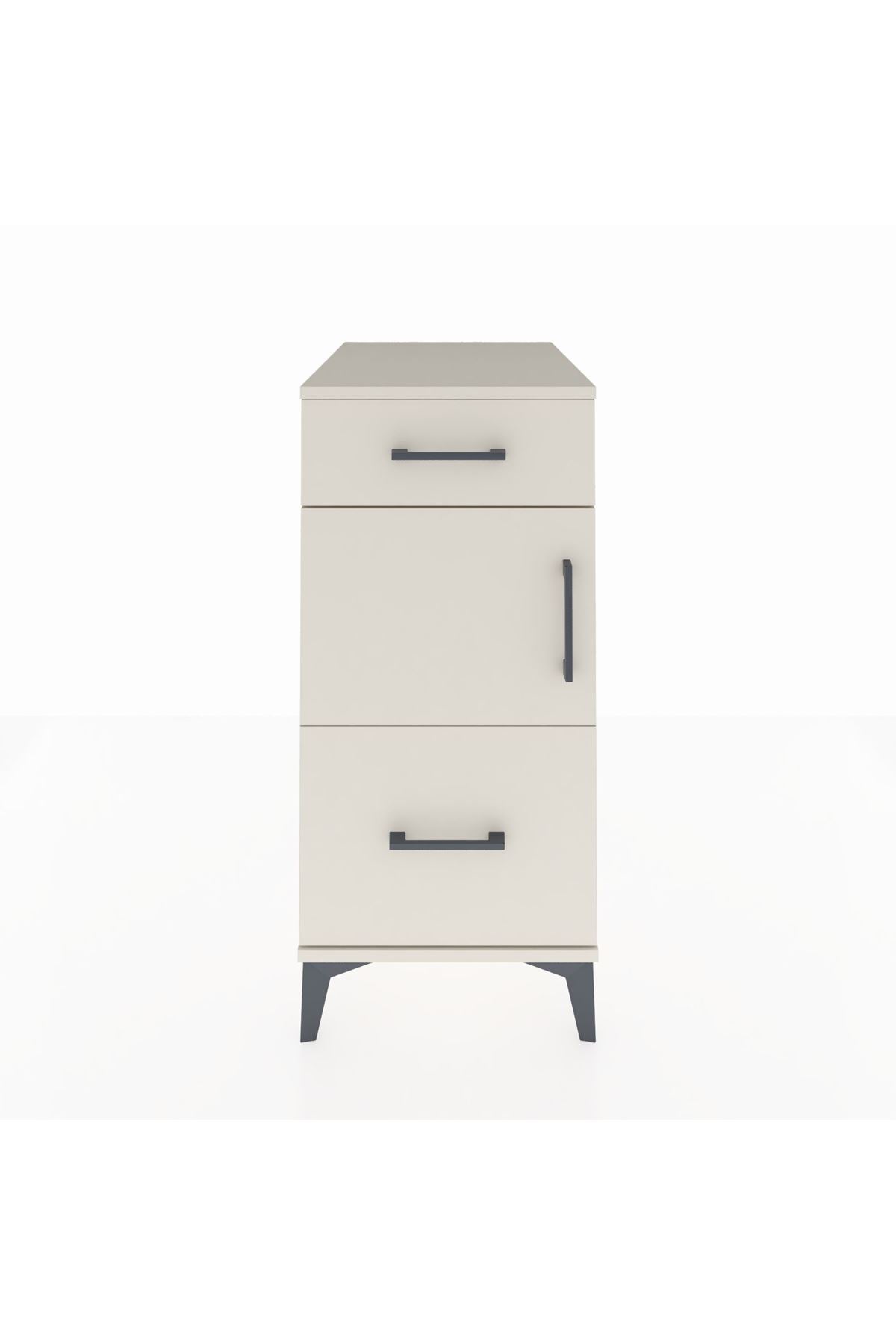 Kronos Komodin Tek Raflı 2 Çekmeceli Tek Kapaklı 44x59x96 Aytaşı-Aytaşı