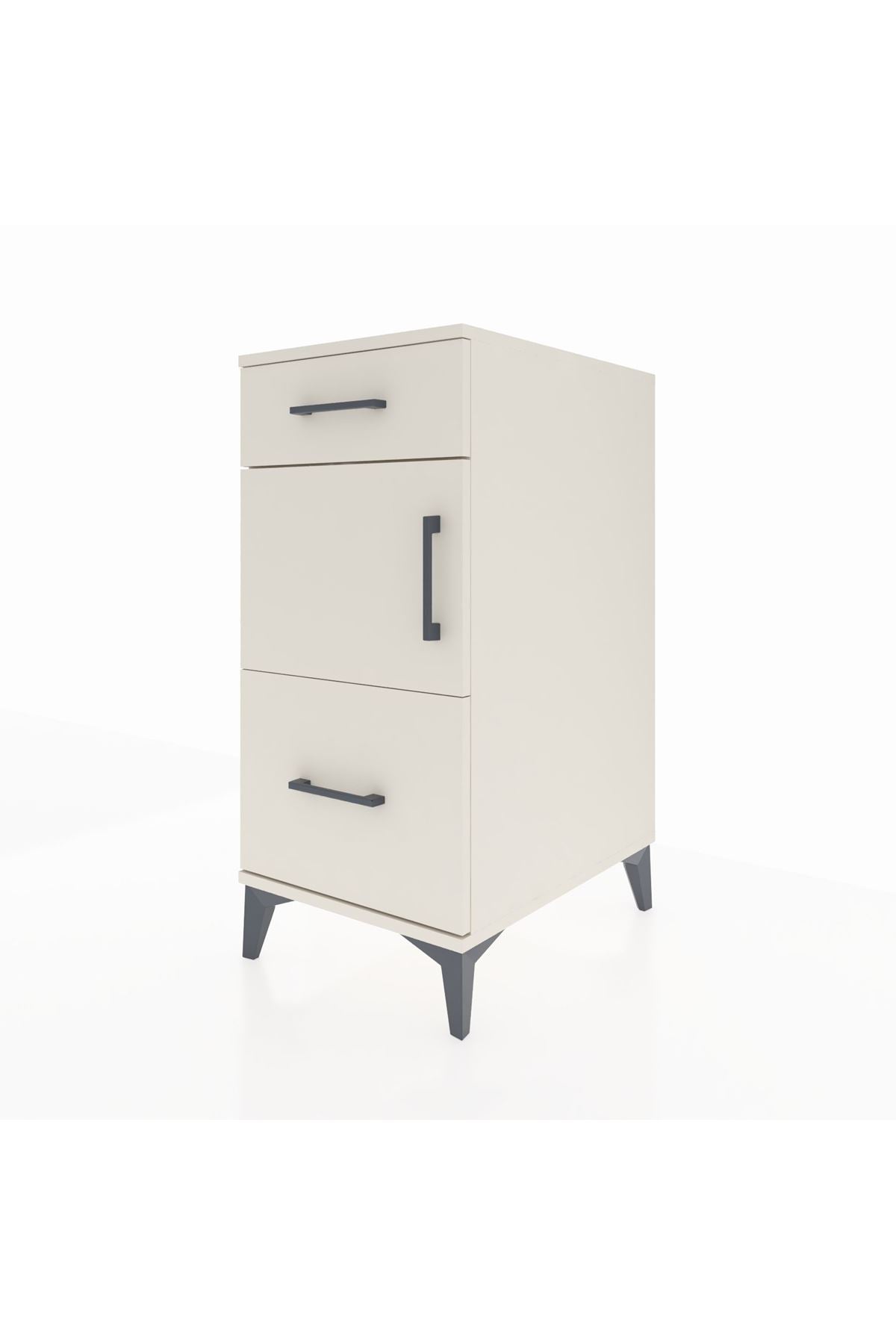 Kronos Komodin Tek Raflı 2 Çekmeceli Tek Kapaklı 44x59x96 Aytaşı-Aytaşı