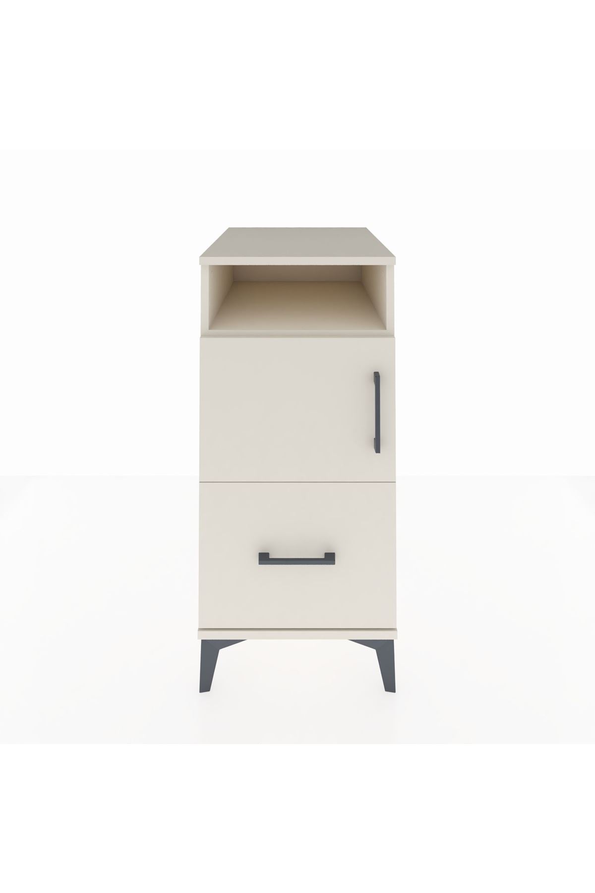 Kronos Komodin 2 Raflı Tek Çekmeceli Tek Kapaklı 44x59x96 Aytaşı-Aytaşı
