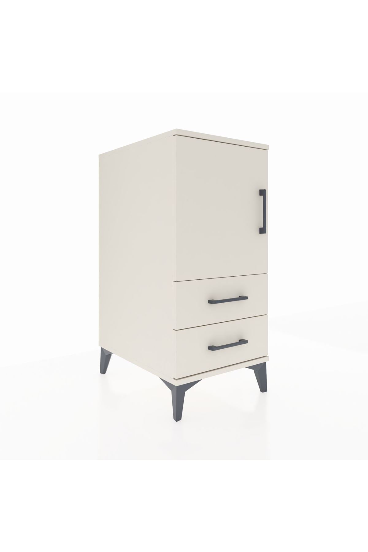 Kronos Komodin 2 Raflı 2 Çekmeceli Tek Kapaklı 44x59x96 Aytaşı-Aytaşı