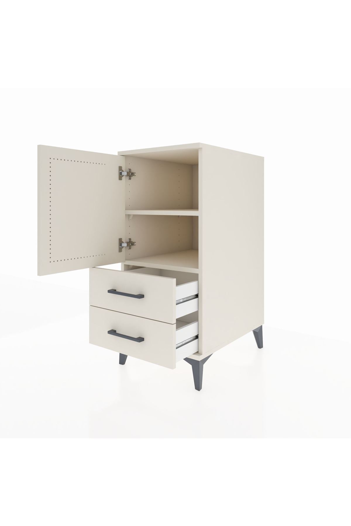 Kronos Komodin 2 Raflı 2 Çekmeceli Tek Kapaklı 44x59x96 Aytaşı-Aytaşı