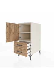 Kronos Komodin 2 Raflı 2 Çekmeceli Tek Kapaklı 44x59x96 Aytaşı-Çam