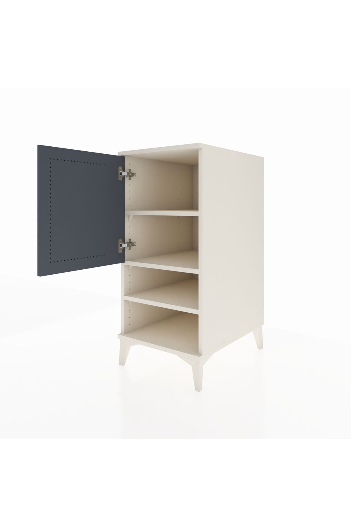 Kronos Komodin 3 Raflı Tek Kapaklı 44x59x96 Aytaşı-Antrasit
