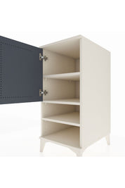 Kronos Komodin 3 Raflı Tek Kapaklı 44x59x96 Aytaşı-Antrasit