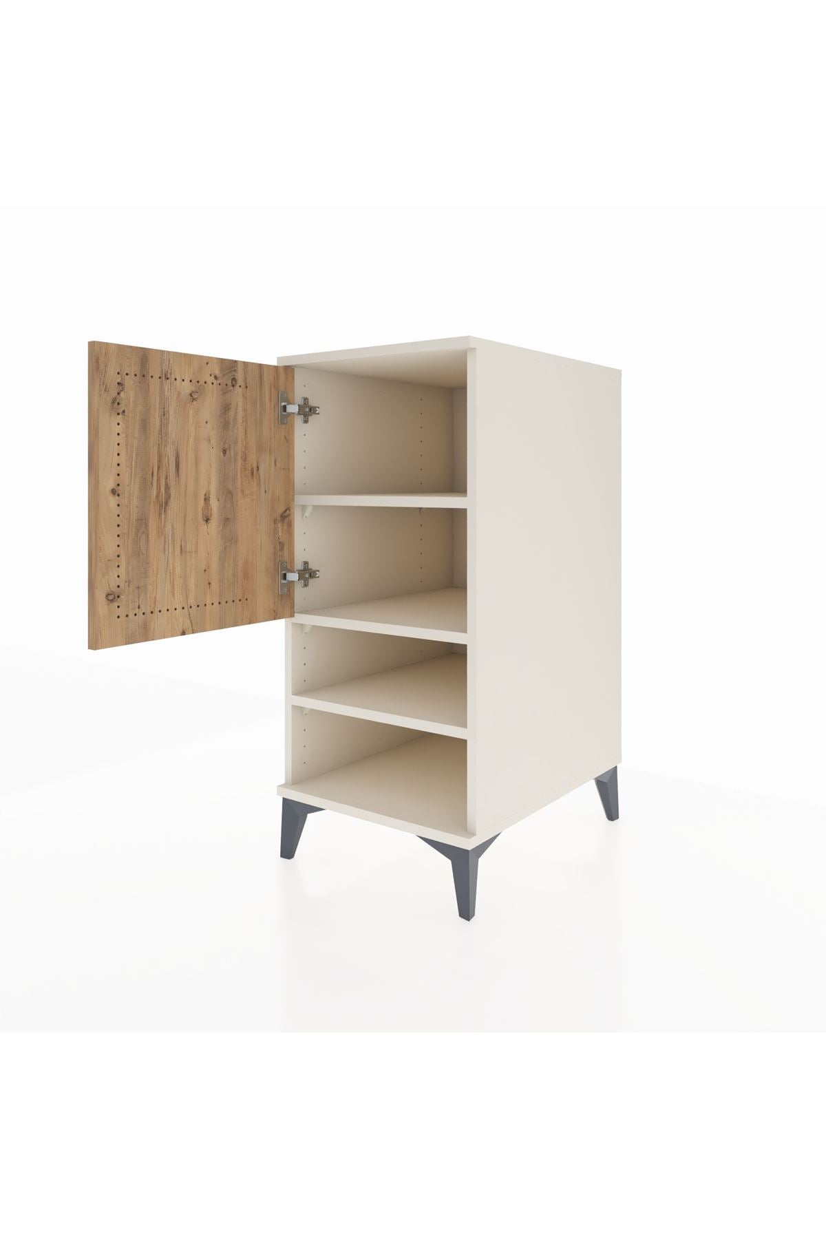 Kronos Komodin 3 Raflı Tek Kapaklı 44x59x96 Aytaşı-Çam
