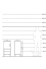 Kronos Komodin 3 Raflı Tek Kapaklı 44x59x96 Aytaşı-Çam