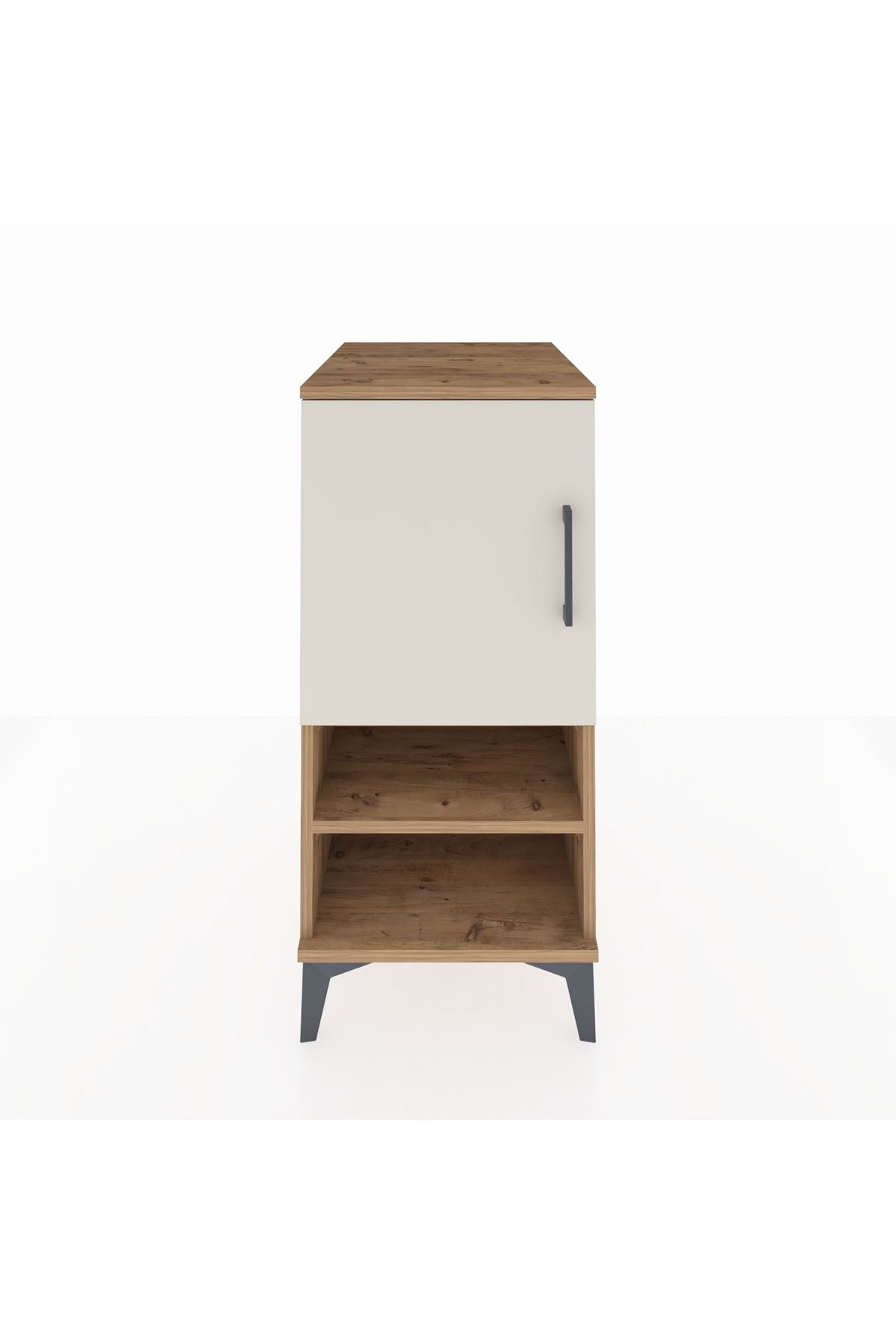 Kronos Komodin 3 Raflı Tek Kapaklı 44x59x96 Çam-Aytaşı