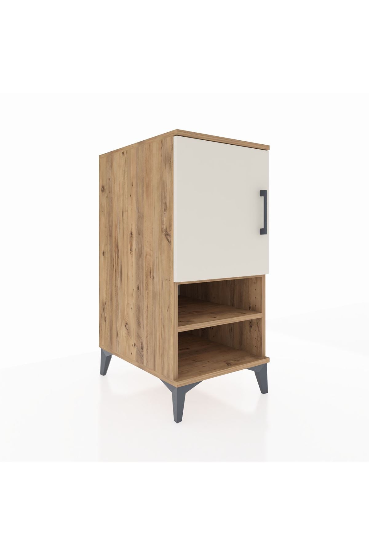 Kronos Komodin 3 Raflı Tek Kapaklı 44x59x96 Çam-Aytaşı