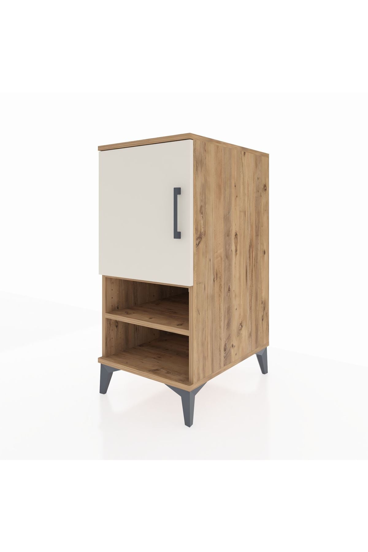Kronos Komodin 3 Raflı Tek Kapaklı 44x59x96 Çam-Aytaşı