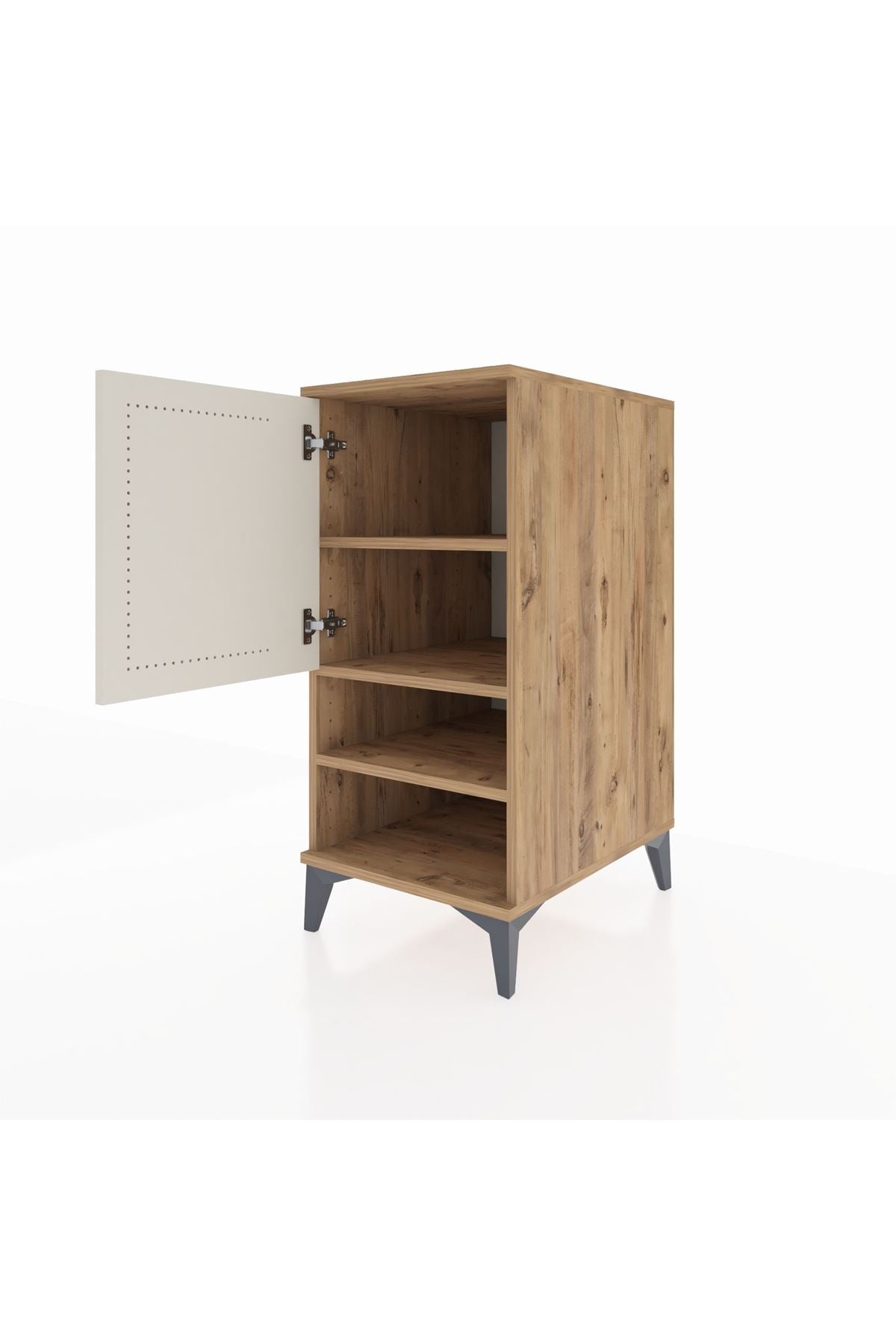 Kronos Komodin 3 Raflı Tek Kapaklı 44x59x96 Çam-Aytaşı