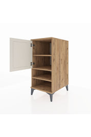 Kronos Komodin 3 Raflı Tek Kapaklı 44x59x96 Çam-Aytaşı