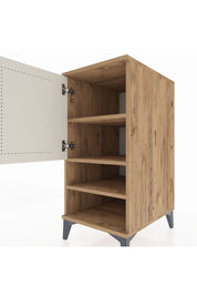 Kronos Komodin 3 Raflı Tek Kapaklı 44x59x96 Çam-Aytaşı