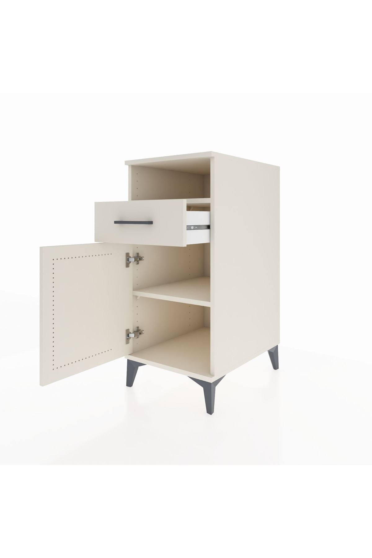 Kronos Komodin 2 Raflı Tek Çekmeceli Tek Kapaklı 44x59x96 Aytaşı-Aytaşı